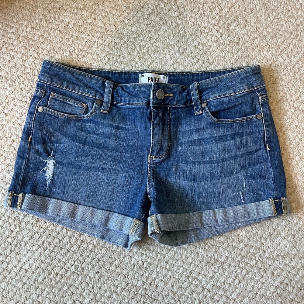 PAIGE Blue Jean Shorts Classic Denim Style